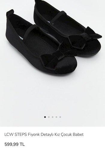 Kız Çocuk Siyah Fiyonk Detaylı Babet - Görsel 5