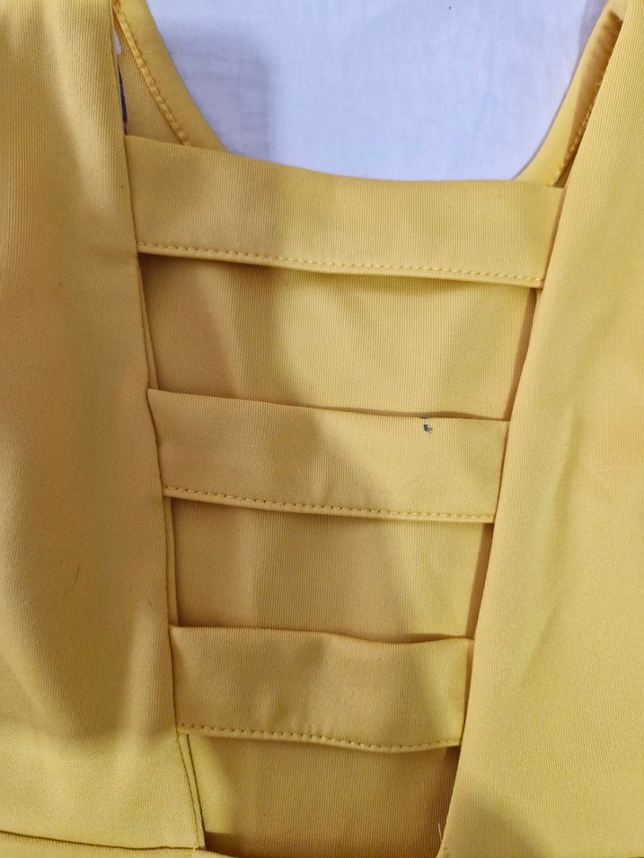 Sarı Kolsuz Kız Çocuk Elbise - Görsel 4