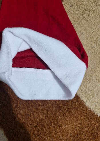 Kırmızı Beyaz Noel Baba Şapkası - Görsel 2