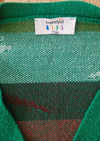 Renkli Dinozor Desenli Örgü Hırka - Görsel 2