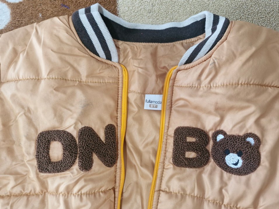 Sarı Erkek Çocuk Fermuarlı Mont - Görsel 2