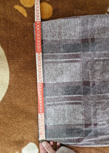 Gri bordo Kadın Midi Örgü Etek - Görsel 7