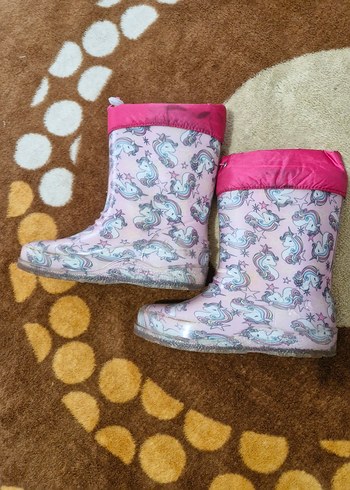 Kız Çocuk Pembe Unicorn Desenli Yağmur Çizmesi - Görsel 4