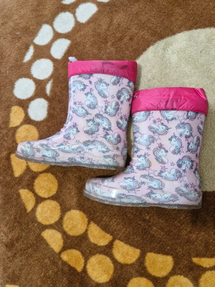 Kız Çocuk Pembe Unicorn Desenli Yağmur Çizmesi - Görsel 4