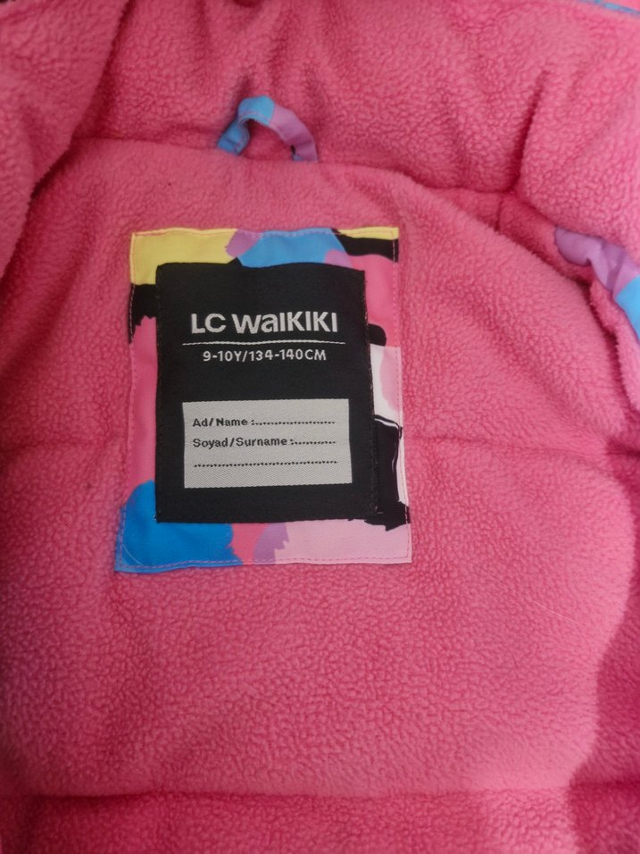 Çok Renkli Kapüşonlu Kız Montu - Görsel 2