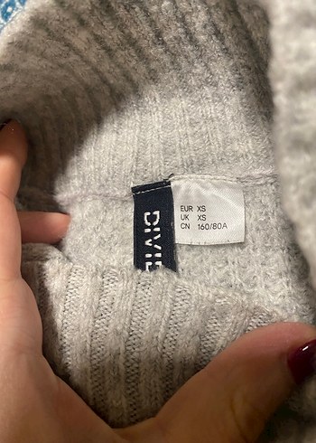 H&M Gri Yumuşak Dokulu Kazak - Görsel 2