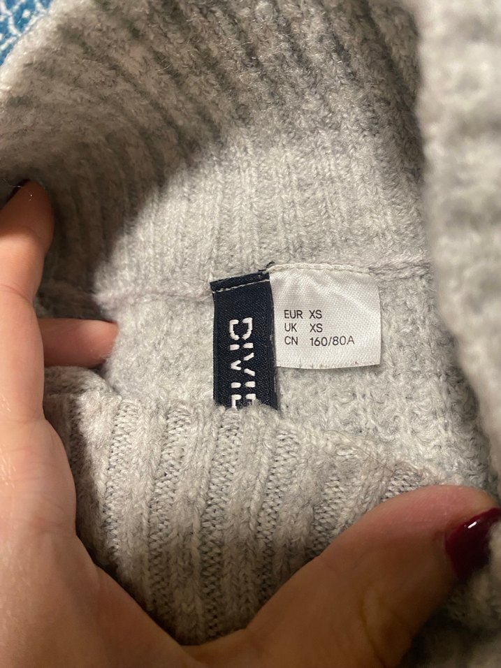 H&M Gri Yumuşak Dokulu Kazak - Görsel 2