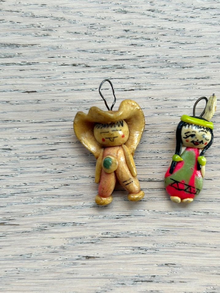 Kovboy ve Kızılderili Kız Charmlar - Görsel 3