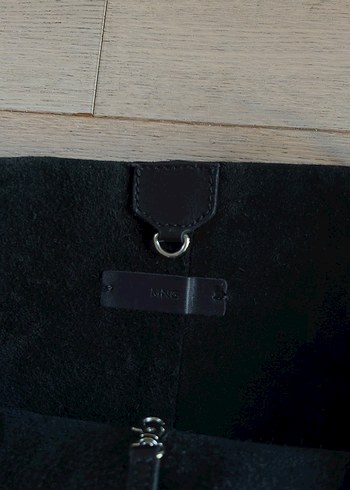 Mango Gerçek Deri Siyah Tote Çanta - Görsel 5