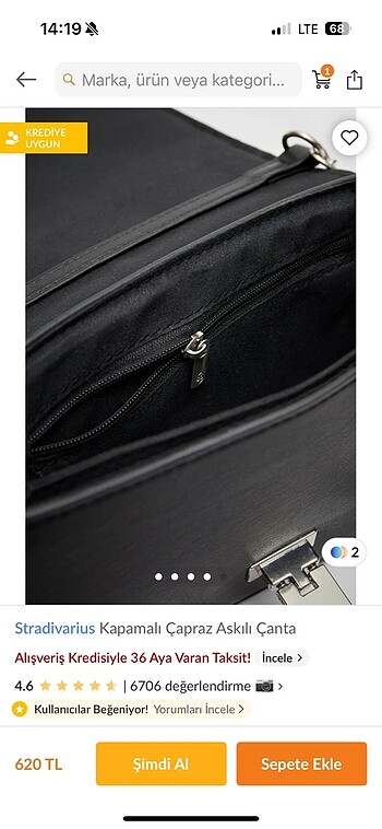 Stradivarius Kadın siyah çanta