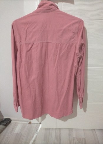 Nakışlı Pembe Kadın Uzun Kollu Gömlek - Görsel 4