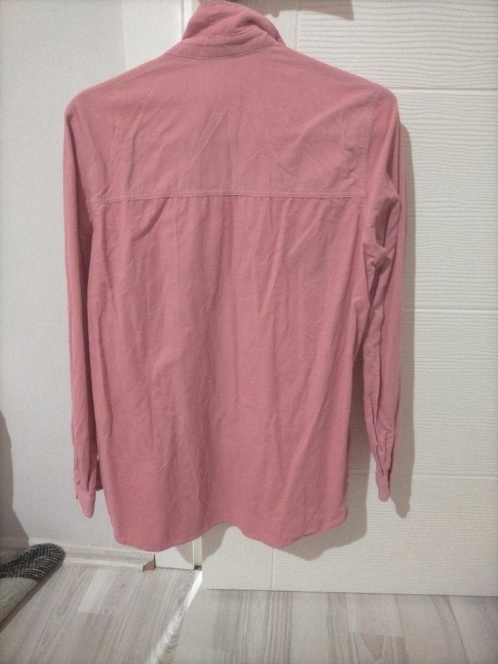 Nakışlı Pembe Kadın Uzun Kollu Gömlek - Görsel 4