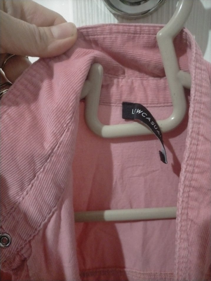 Nakışlı Pembe Kadın Uzun Kollu Gömlek - Görsel 5