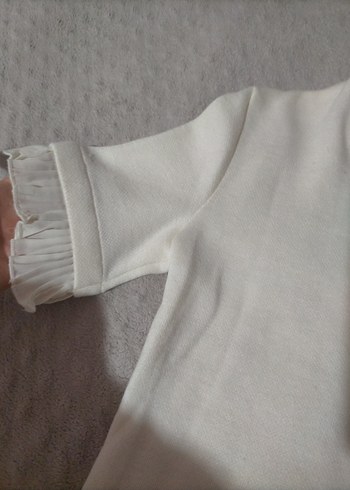 zara Piliseli Midi Keten Kadın Triko Elbise - Görsel 4