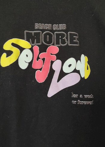 Siyah Baskılı tişört - Görsel 2