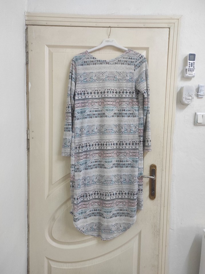 Uzun Bohem Çok Renkli Salaş Hırka - Görsel 2