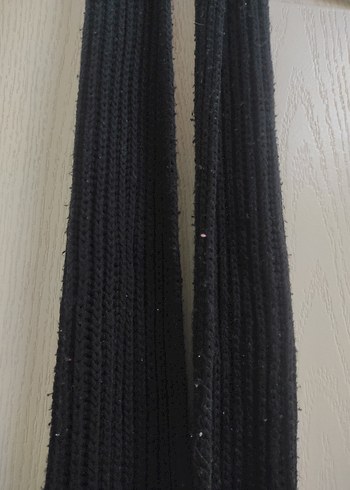 Püsküllü Siyah Gotik erkek atki - Görsel 2