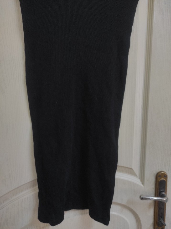 Siyah Midi Dar Kesim Kadın  Etek - Görsel 2