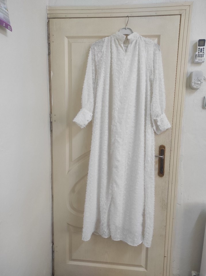 Beyaz Uzun nikah elbisesi - Görsel 3