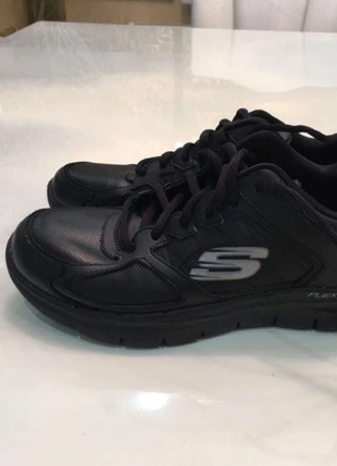 37 Beden siyah Renk Skechers 37 Deri orijinal