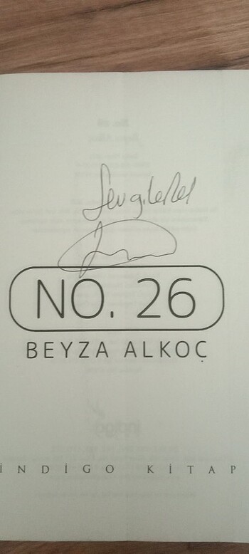  Beden No:26 kitap imzalı