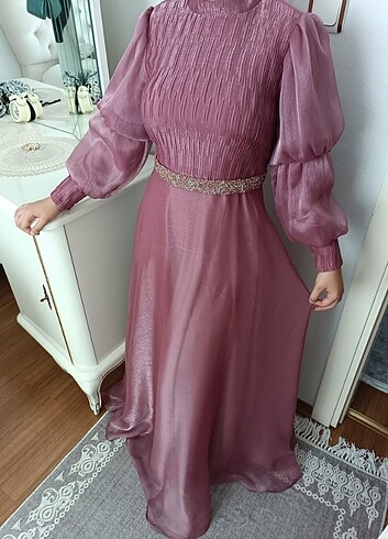 38 Beden pembe Renk Elbise 