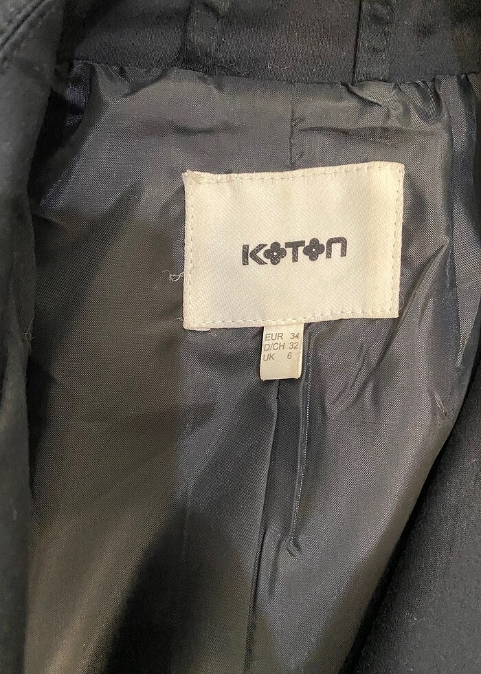 Koton siyah trençkot - Görsel 4