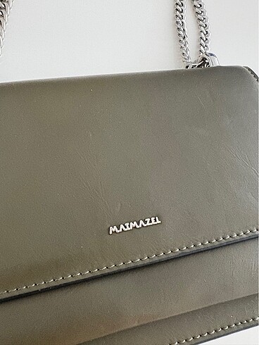 Matmazel Matmazel haki omuz çantası