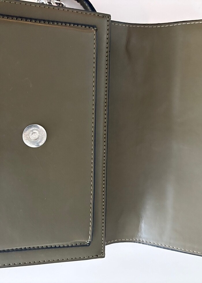 Matmazel haki omuz çantası - Görsel 4