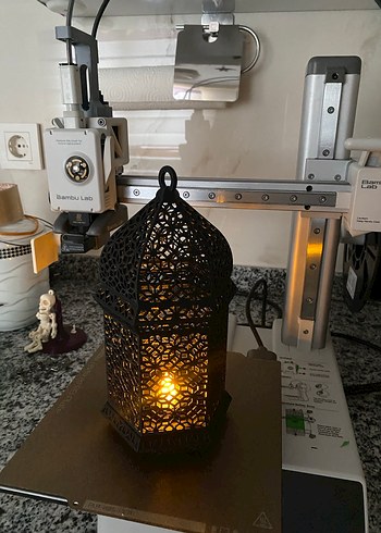 Bej Desenli Metal Mumluk - Görsel 2