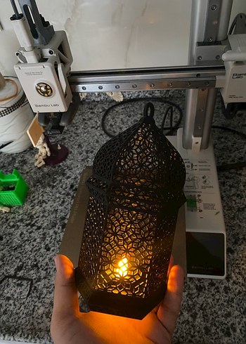 Bej Desenli Metal Mumluk - Görsel 4