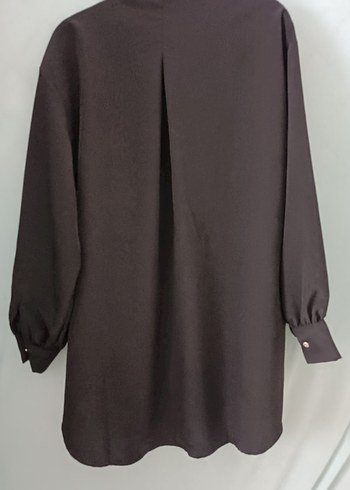 Siyah Düğmeli Uzun Kollu Gömlek - Görsel 6