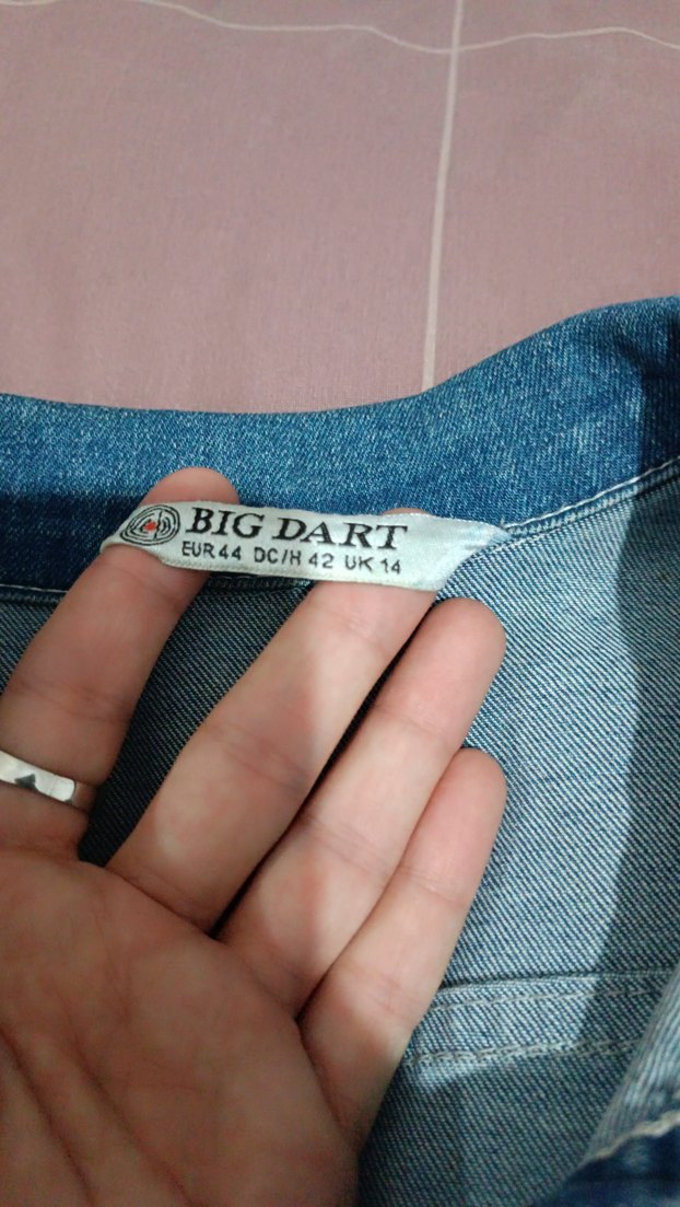 Düğmeli Mavi Kadın Denim Ceket - Görsel 3