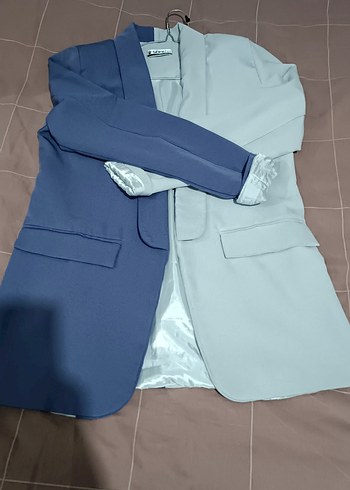 İki Renkli Kadın Blazer Ceket - Görsel 2