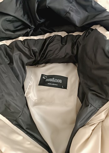 Bej Kemerli Midi Kadın Kışlık şişme Mont - Görsel 3