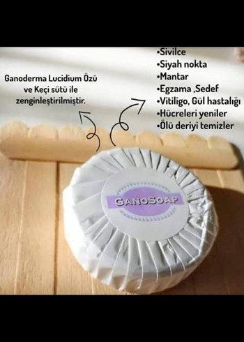 Ganosoap Sivilce ve Cilt Sorunları Sabunu keçi sütlü