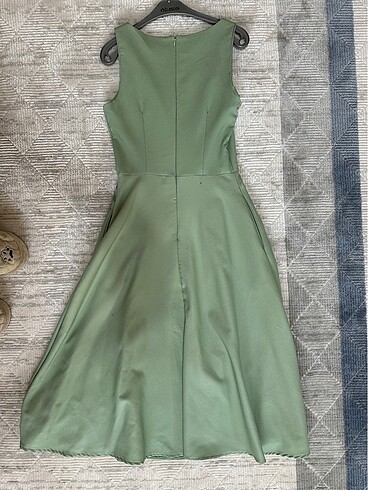 Cep Detaylı Midi Boy Elbise - Görsel 11