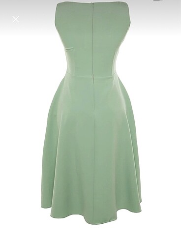 Cep Detaylı Midi Boy Elbise - Görsel 5