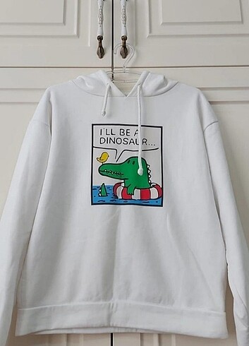 Beyaz sweatshirt