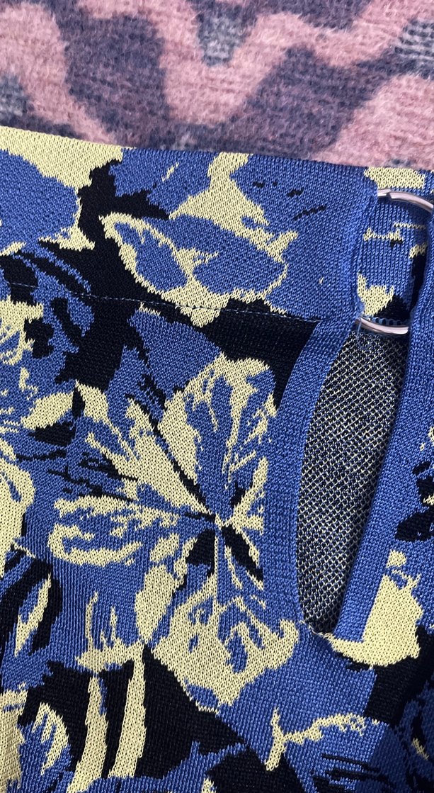 Bohem Çok Renkli Örme Mini Etek - Görsel 3