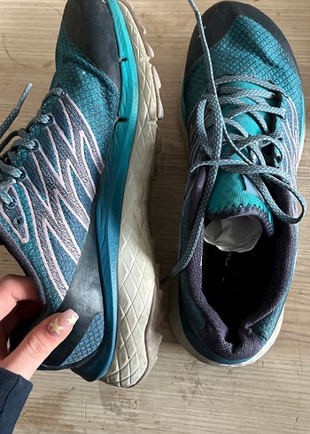 Turkuaz Elastik Bağcıklı Kadın Spor Ayakkabı - Görsel 2