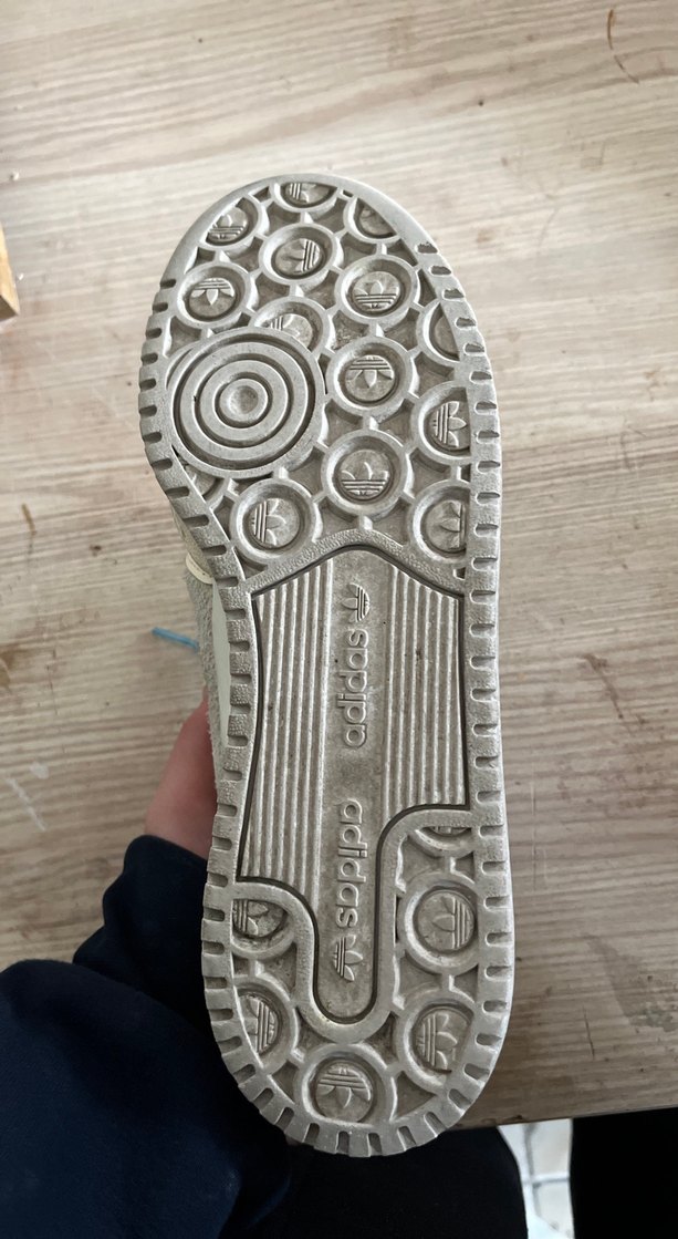 Beyaz Kadın Spor Ayakkabı Mavi Bağcıklı - Görsel 4