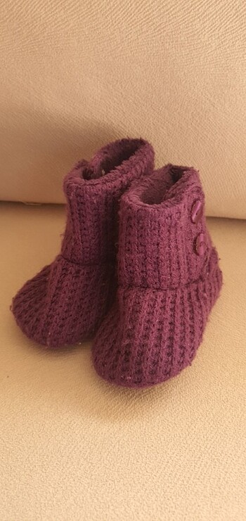 Mothercare Mothercare Kız Bebek Mor Patik (6 aya kadar 1 numara)