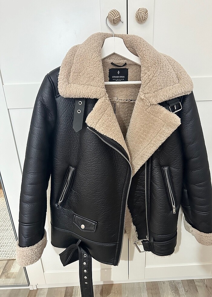 Stradivarius kürklü ceket - Görsel 2