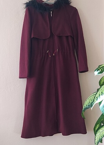Bordo Kadın Mont