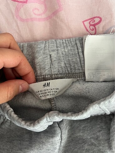 11-12 Yaş Beden gri Renk H&M Kız Çocuk Eşofman Altı