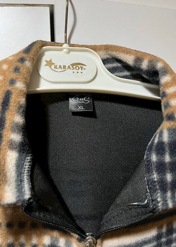 Ekose Desenli Fermuarlı Kadın Ceket - Görsel 4