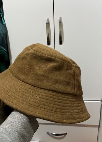 Kadın Kahverengi Yün Şapka - Görsel 2