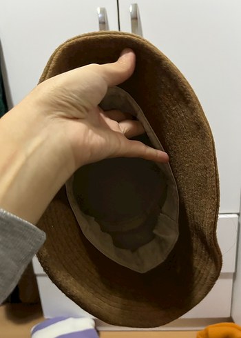 Kadın Kahverengi Yün Şapka - Görsel 4