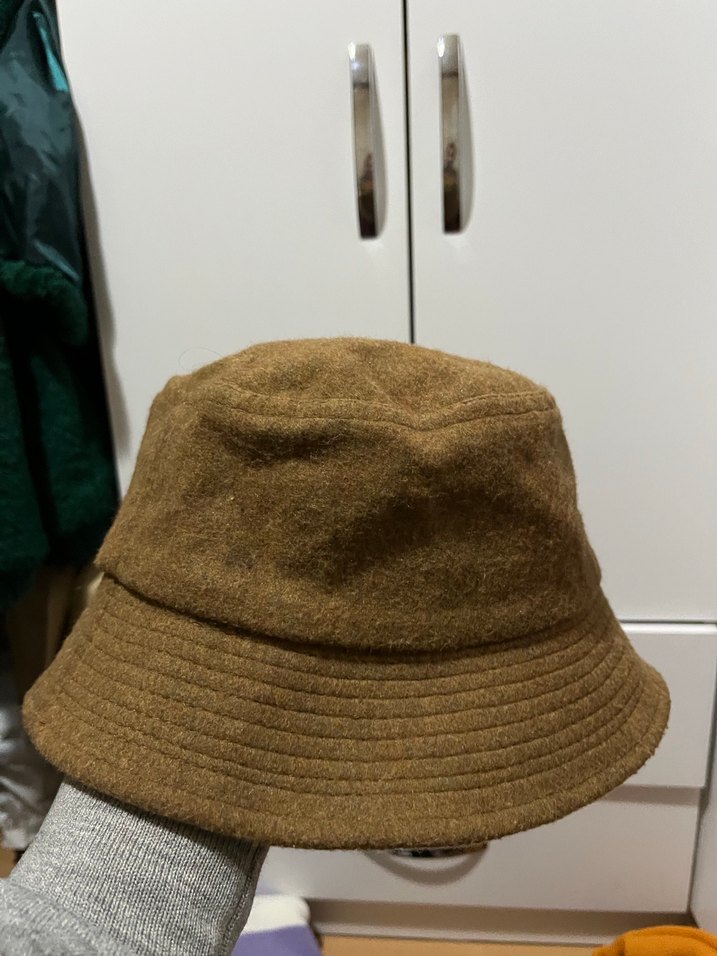 Kadın Kahverengi Yün Şapka - Görsel 3